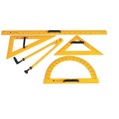 School Smart Drafting Tools Kit, Yellow, Set Of 5 : Target