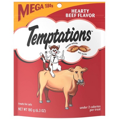 Temptations Hearty Beef Flavor Crunchy Cat Treats - 6.3oz