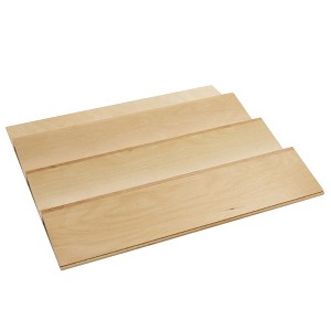 Rev-A-Shelf 4SDI 3-Tier Trim-to-Fit Wooden Spice Drawer Storage Organizer Cabinet Insert, Natural Maple - 1 of 4