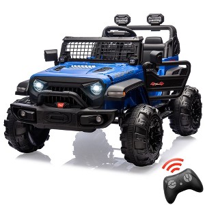 2 Seaters Kids Ride On Truck with Remote Control,20“ Large Seat Ride On Car for Toddlers - 1 of 4