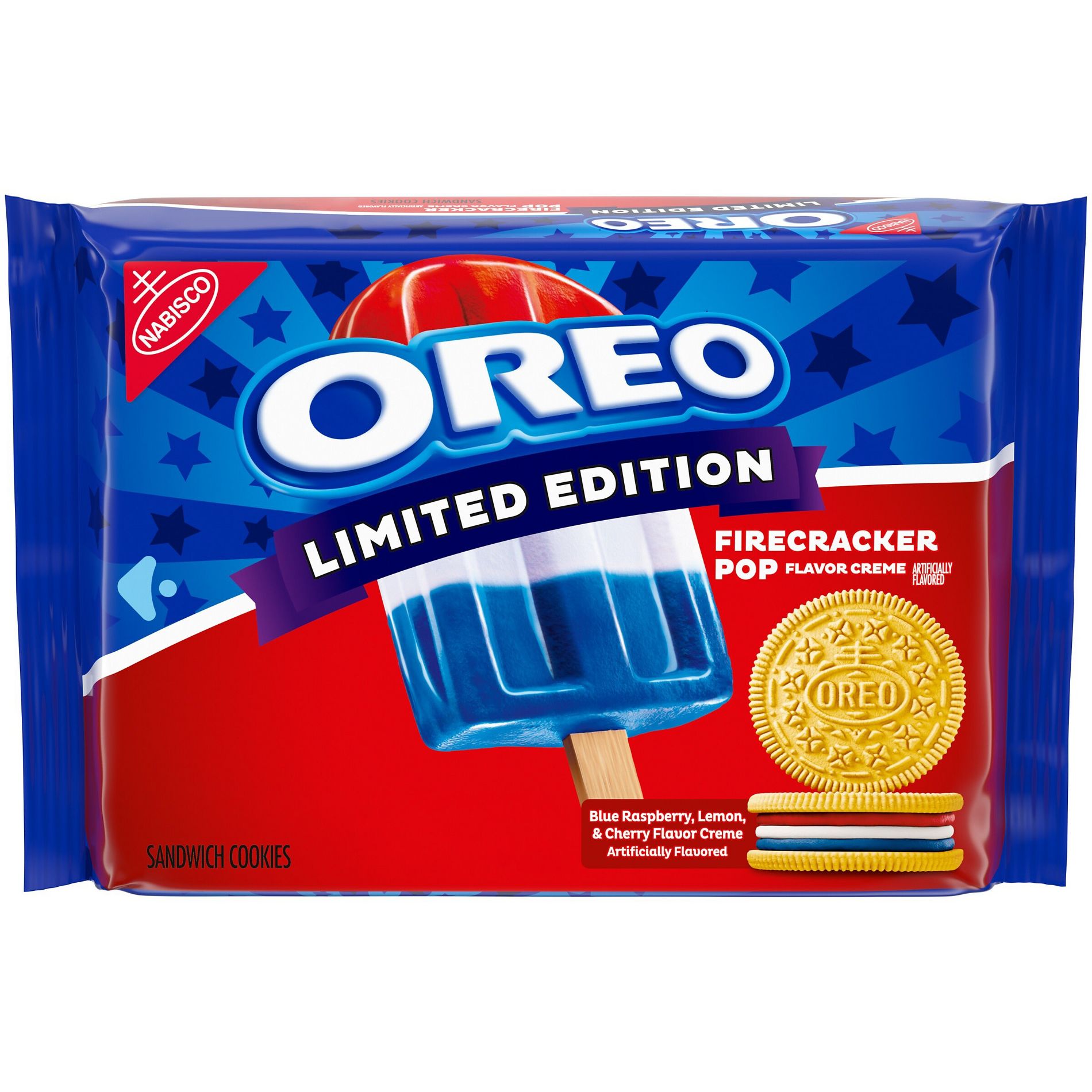 Oreo Limited Edition Firecracker Pop Sandwich Cookies - 11.46oz