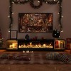 Famapy Black TV Stand with Electric Fireplace,3-Level Heating +Transparent Crystal,Glass-Door Storage,Living Room Holiday Decor & Heater - 2 of 4