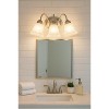 Sunset Lighting 3-Light Wall Sconce, Faux Alabaster Glass, Satin Nickel Finish - 2 of 3