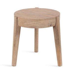 Kate and Laurel Vola Wood Side Table, 17x17x18, Natural - 1 of 4