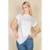 Slickblue Women's Twist Front Batwing Sleeve Tee, Relaxed Fit, Short Sleeve T-Shirt, Casual Style, 4 Colors, Size S-L - 3 of 4