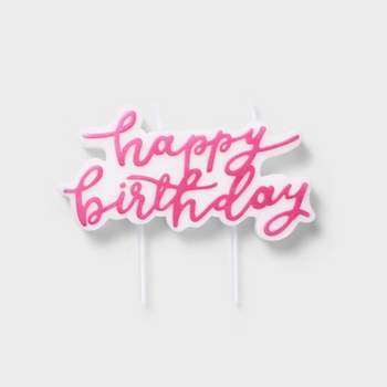 Hot Pink Happy Birthday Candle - Spritz™