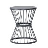 Dracelo 16 inch Patio End Table Matte Black - 3 of 4