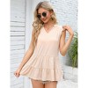 Clearlove Womens Summer Tops Dressy Casual V Neck Ruffle Short Sleeve Blouses Tops - 2 of 4