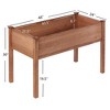 NAYSAYE Wooden Raised Garden Bed with Legs Elevated Planter Box for Vegetables Flowers and Herbs for Outdoor Garden, Brown, 48"*24"*30" - 4 of 4