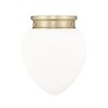 Gideon 1-Light Flush Mount Ceiling Light - Vintage Schoolhouse Glass, Dimmable, Damp Rated - 4 of 4