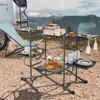 VisioGear Portable Outdoor Barbecue Table with 4 Fold-Out Side Tables, Outdoor Griddles Lower Storage Rack, Black, 53"*21.5"*34.5" - 4 of 4