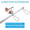 Unique Bargains Stainless Steel Portable Telescopic Flag Pole 2 Pcs - 4 of 4