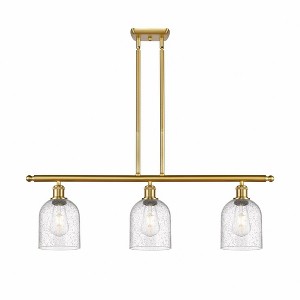 Bella - 3 Light Stem Hung Island In Industrial Style-10 Inches Tall and 36 Inches Wide - 1 of 1