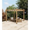 Acekool Aluminum Pergola with Retractable Canopy, Modern Outdoor Sun Shade Shelter - 2 of 4