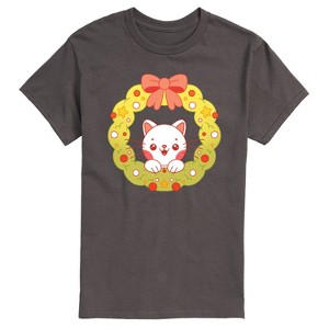 Men's - Instant Message - Chibi Cat Wreath Short Sleeve Graphic T-Shirt - 1 of 4