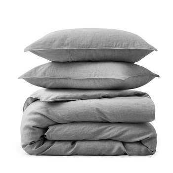 Peace Nest Luxurious 100% Premium Flax Linen Duvet Cover And Pillow ...