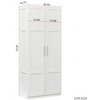 NicBex Armoire Wardrobe Closet Storage Cabinet with Double Doors & Shelves for Bedroom - 3 of 4
