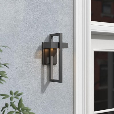 Black Outdoor Wall Lights Modern Exterior Lighting Fixtures, 3000K Integrated LED Outdoor Wall Sconce Lighting