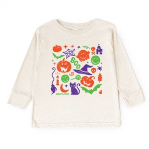 SmileyWorld Halloween Silhouette - Toddler Long Sleeve Graphic Tee and Youth Long Sleeve Graphic T-Shirt - 1 of 3