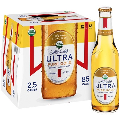 Michelob Ultra Pure Gold Organic Light Beer - 12pk/12 fl oz Bottles