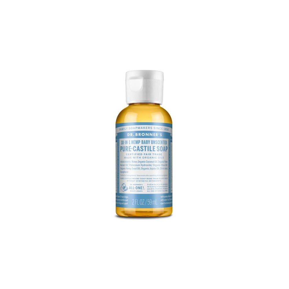 Photos - Shower Gel Dr. Bronner's Castile Soap - Unscented - 2 fl oz