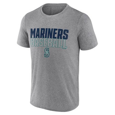 MLB Seattle Mariners Men's Gray Athletic T-Shirt