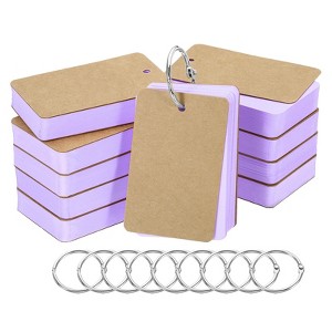 Unique Bargains Memory Learning Office Blank Index Cards with Ring 500 Pcs - 1 of 4