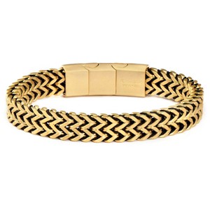 Crucible Men's Matte Finish Double Row Franco Chain Stainless Steel Bracelet - 1 of 4