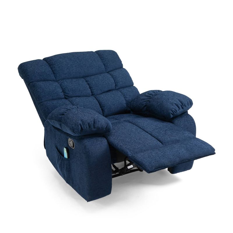 Blackshear Contemporary Pillow Tufted Massage Recliner Navy Blue - Christopher Knight Home, 5 of 15