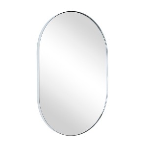 TEHOME Oba  Oval Metal Framed Wall Mounted Bathroom Vanity Mirror - 1 of 4