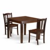 East West Furniture - OXDL3-MAH-W - 3-Pc Dining Room Table Set- 2 Wooden Chair and Kitchen Dining Table - - Mahogany Finish - 2 of 4
