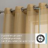 HLC.ME Semi Sheer Voile Light Filtering Transparent Window Curtain Grommet Panels - Set of 2 - 2 of 4