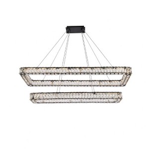 Elegant Lighting Monroe 2 - Light Pendant in  Black - 1 of 4