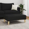 vidaXL Footstool Black 30.3"x21.7"x12.2" Fabric - 3 of 4