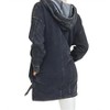 Women's Longline Mineral Washed Hoodie - mono b - 2 of 2