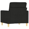 vidaXL Modern Black Sofa Chair with Sturdy Metal Frame and Comfortable Fabric Upholstery - 4 of 4