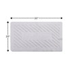 Knightbridge Diagonal Racetrack 100% Cotton Reversible Bath Rug White - 2 of 4