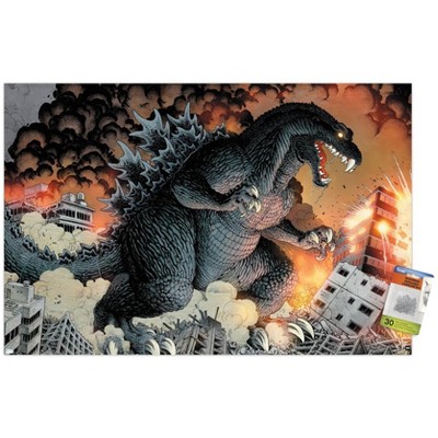 Trends International Godzilla: Comic - City Unframed Wall Poster Print ...