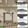 Outdoor Square Side Table - Adirondack Style Patio End Table for Pool Beach - Weather Resistant & Easy Setup - 4 of 4