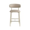 Meridian Furniture,Lupita Taupe Vegan Leather Counter Stool, Set of 2 - 2 of 4