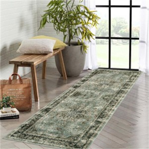 Fulvari Washable Runner Rug,Non-Slip Boho Vintage Hallway Rug with Rubber Backing, Stain Resistant Distressed Carpet Runner for Kitchen - 1 of 4