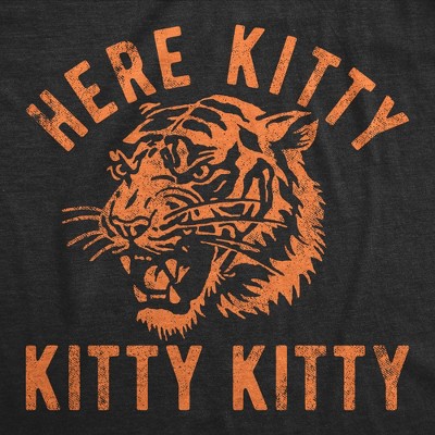 Мужские футболки Crazy Dog T-Shirts, Inc. Mens Funny T Shirts Here Kitty Kitty Kitty Sarcastic Tiger Graphic Tee for Men - Crazy Dog Men's T Shirt For Cat Lovers Black XL — фото 2