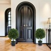 Topiary Trees Artificial Outdoor Set of 2, 20 Inch Boxwood Ball Trees Artificial Topiary Ball Tree for Porch, Home, Garden Decor - 2 of 4