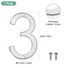 Unique Bargains 304 Stainless Steel Polished Surface Rust Resistant Corrosion Resistant House Number 1 Pc - 3 of 4