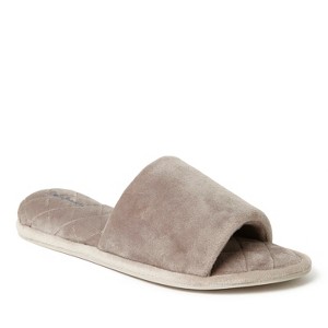 Dearfoams Women's Beatrice Microfiber Velour Shower Slide House Slipper - 1 of 4