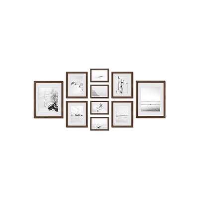 Haus and Hues Lancaster Gallery Wall Frame Set with Real Glass and Mat