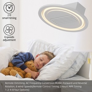 Gulches 22inch Modern Leafless Ceiling Fan with Remote Control Removable and Washable Reversible Motor - 1 of 4