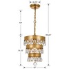 Crystorama Lighting Perla 1 - Light Chandelier in  Antique Gold - 4 of 4