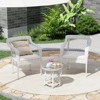 Whizmax  3 Pieces Patio Furniture Set, Indoor/Outdoor Rattan Sectional Sofa Conversation Bistro Set for Garden Balcony Backyard Porch Lawn - 4 of 4