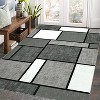 Acekool Washable Runner Rug 4x6: Non-Slip Geometric Carpet for Hallway, Living Room – Dark Blue, Foldable & Fast-Drying - 2 of 4